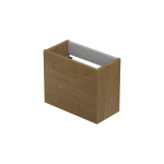 INK Fineer Fonteinonderkast - 36x18x27cm - greeploos - 1 deur - links en rechtsdraaiend - MDF Fineer Natur SW454717