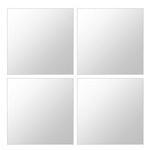 Plieger Tiles 3mm tegelspiegel per 4 stuks met kleefstrips 30x30cm zilver 4350016