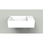 Arcqua Marble Free fontein - 40x22x12cm - zonder kraangat - wasbak links -mat wit SW909460