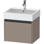 Duravit Ketho 2 wastafelonderbouwkast met 1 lade 58.4x46x44cm met greep antraciet basalt mat SW772799