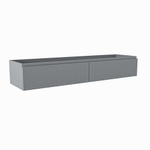 Mondiaz FOGE wastafelonderkast - 150x41x25cm - 2 lades - uitsparing links - softclose - Plata SW1015515