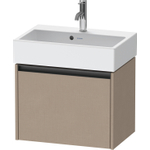 Duravit Ketho 2 wastafelonderbouwkast met 1 lade 58.4x39x44cm met greep antraciet Linnen mat SW772056