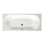 Xenz Cuba ligbad - 180x80cm - met overloop - zonder afvoer - Acryl Edelweiss mat SW103057