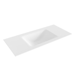 Mondiaz CLOUD wastafel - 100cm - inbouw - wasbak midden - solid surface Talc SW428287