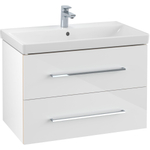 Villeroy en boch Avento wastafelonderkast 760x520x447 met 2x lade crystal white SW59900