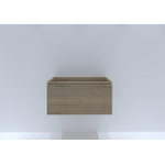 HR badmeubelen Matrix Wastafelonderkast - 80x44.8x40cm - 3D-front - 1 lade - greeploos met greeplijst - french oak SW757128