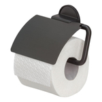 Tiger Tune Toiletrolhouder met klep Zwart metaal geborsteld / Zwart 15x12.3x3.3cm SW296115