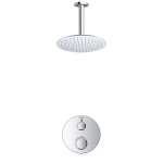 GROHE Grohtherm Regendoucheset Inbouw- - hoofddouche 20cm - 1 functie - plafondarm 20cm - chroom SW811906