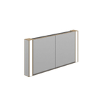 Thebalux Type R 140x70cm Rechthoek spiegelkast met zeefdruk rand en mogelijkheid van opbouwverlichting MDF/spaanderplaat/aluminium messing SW787321