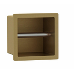 Fortifura Calvi Toiletrolhouder - inbouw - 17.3x17.3x15.3cm - Geborsteld Messing PVD (Goud) SW1126060