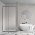 Aqua Vista Lokla Linea nisdeur - 120x200cm - incl. montageset - gunmetal SW1175894