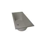 Xenz Lagoon ligbad - 180x80cm - met overloop - zonder afvoer - Acryl Cement Mat SW103180