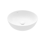 Villeroy & Boch Artis opzetwastafel rond Ø43x12.5cm Ceramic+ zonder kraangat zonder overloop stone white SW209528