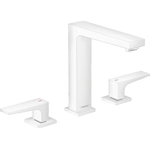 Hansgrohe Metropol wastafelkraan 160 met push open waste met voorsprong vaste uitloop 15.2cm mat wit SW297581