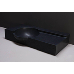 Forzalaqua Laguna wastafel 80x40x12cm Rechthoek 1 kraangat Natuursteen Graniet gezoet SW230854