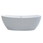 Best Design Orto vrijstaand bad 180x85x64cm inclusief sifon solid surface wit mat SW452383