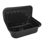 Xellanz Uitstortgootsteen - 50.5x33x37cm - plaatstaal - glans zwart SW1210965