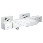 GROHE Cube badkraan thermostatisch met omstel en koppelingen chroom 0442352