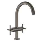 GROHE Atrio Wastafelkraan Opbouw - uitloop 16.6cm - push open - hard graphite geborsteld SW224937