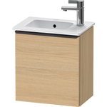 Duravit D-Neo wastafelonderkast 41x44x27.4cm Linksdraaiend 1 deur Natuur eiken Mat SW640797