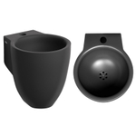 Clou Flush 6 fontein 27x31,5cm kraangat Keramiek Zwart mat SW9360