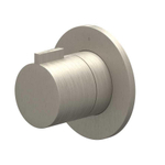 IVY Pact Afbouwdeel - voor douchekraan - doorstroom - stopkraan - symmetry - rond rozet - Geborsteld nickel PVD SW1031076