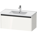 Duravit Ketho 2 wastafelonderbouwkast met 1 lade 98.4x45.5x44cm met greep antraciet hoogglans wit SW771940