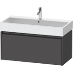 Duravit Ketho 2 wastafelonderbouwkast met 1 lade 98.4x46x44cm met greep antraciet grafiet mat SW772430