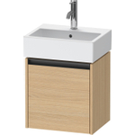 Duravit Ketho 2 wastafelonderbouwkast met 1 deur 43.4x33.8x44cm links, met greep antraciet natuur eiken mat SW772777