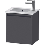 Duravit Ketho 2 fonteinkast met 1 deur 41x29.2x44cm links. met greep antraciet grafiet mat SW773130
