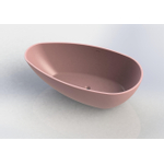 Arcqua Lima vrijstaand bad 170x86x54cm cast marble mat roze SW443809