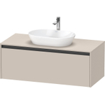 Duravit Ketho 2 wastafelonderbouwkast incl. consoleplaat met 1 lade 120x55x45.9cm met handgreep antraciet taupe mat SW772804