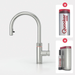 Quooker NL Flex kokendwaterkraan opbouw uitloop draaibaar met uittrekbare uitloop met Combi+ reservoir & Cube reservoir RVS SW299755