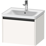 Duravit Ketho 2 wastafelonderbouwkast met 1 lade 58.4x45.5x44cm met greep antraciet wit supermat SW772737