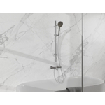 Fortifura Calvi Badkraan - met glijstangset - ronde handdouche gladde doucheslang - chroom SW997402