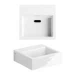 Clou Flush 1 fontein - 28x27x9cm - zonder kraangat - met plug - keramiek Wit SW9325