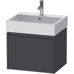 Duravit Ketho 2 wastafelonderbouwkast met 1 lade 58.4x46x44cm met greep antraciet grafiet supermat SW772963