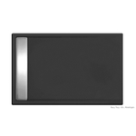 Xenz easy tray douchevloer 110x90x5cm rechthoek acryl ebony SW379319