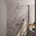 BRAUER Brushed Edition Thermostatische Regendouche inbouw - drukknoppen - SET 59 - 20cm hoofddouche - plafondarm - 3 standen handdouche - doucheslang - wandaansluitbocht - RVS geborsteld PVD SW925491