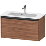 Duravit Ketho 2 wastafelonderbouwkast met 1 lade 68x39x44cm met greep antraciet noten mat SW773108