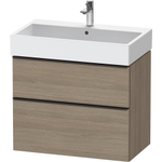 Duravit D-Neo wastafelonderkast 78.4x62.5x44.2cm 2 lades Eiken (terra) Mat SW641406