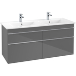 Villeroy & Boch Venticello wastafelonderkast 125.3x59cm 4x lade glossy grey GA43421