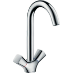 Hansgrohe Logis 1 gats keukenkraan met hoge draaibare uitloop chroom 0605664