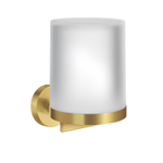 Smedbo Home Zeepdispenser - 150ml - wandmodel - geborsteld messing/mat glas SW826920