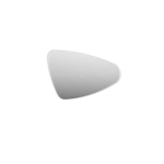 INK SP22 Spiegel - 100x4x60cm - organisch - in stalen kader - rechts aluminium wit mat SW693107