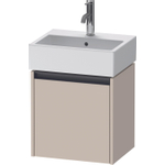 Duravit Ketho 2 wastafelonderbouwkast met 1 deur 43.4x33.8x44cm links, met greep antraciet taupe supermat SW773121