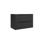 Adema Prime Balance Wastafelonderkast - 80x55x44.9cm - 2 lades - Geintegreerde greep - MDF - mat zwart SW892623