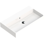 Thebalux wastafel quadro 80cm keramiek 1x kom zonder kraangat SW717301