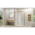 Van Rijn Products Van Rijn Products Zijwand tbv hoekcabine helder glas incl. glasbehandeling (970-990) x 2000 Geborsteld Messing beslag SW1178045