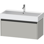 Duravit Ketho 2 wastafelonderbouwkast met 1 lade 98.4x46x44cm met greep antraciet betongrijs mat SW772182